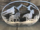 Personalized Metal Welcome Ranch Signs in the Bitterroot Valley, Montana