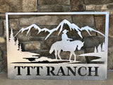 Personalized Metal Welcome Ranch Signs in the Bitterroot Valley, Montana