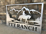 Personalized Metal Welcome Ranch Signs in the Bitterroot Valley, Montana