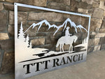 Personalized Metal Welcome Ranch Signs in the Bitterroot Valley, Montana